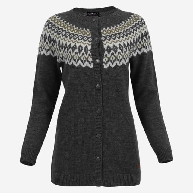 Ásthildur buttoned merino long sweater